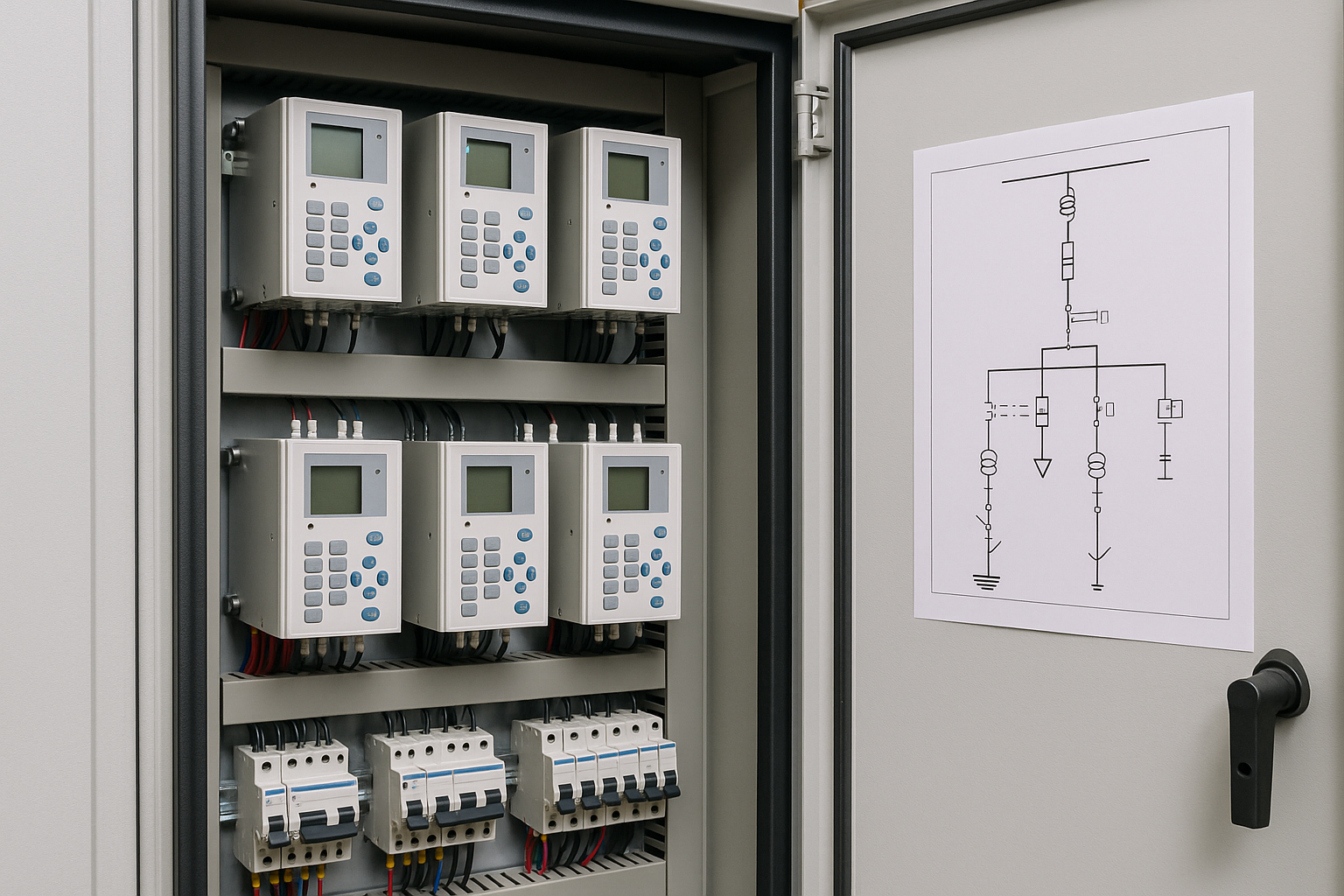Industriële besturingspanelen en bedrading